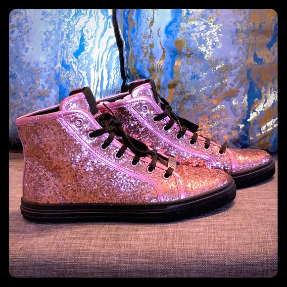 Pink Glitter Gucci Sneakers - Picture 1 of 7